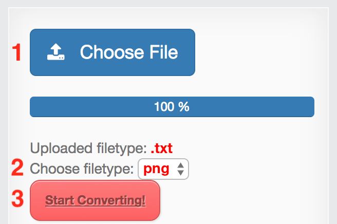 How to convert TXT files online to PNG
